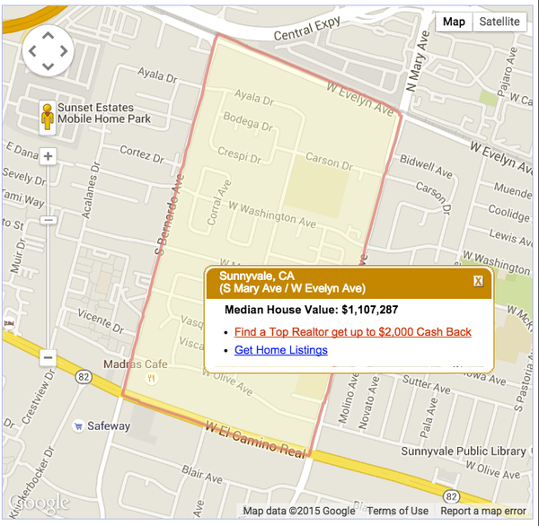 S Mary Ave:W Evelyn Ave S Mary Ave:W Evelyn Ave